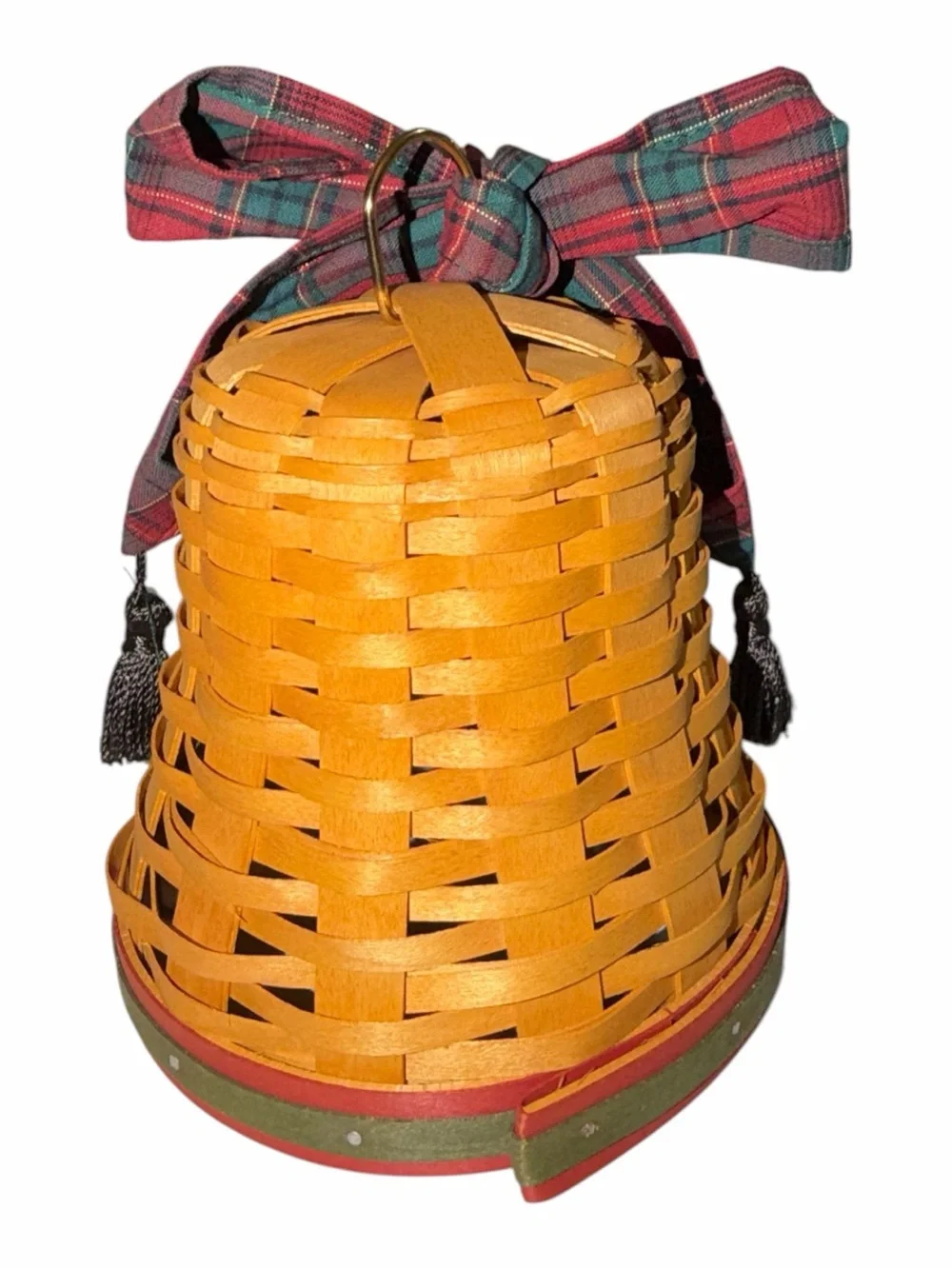 Longaberger 2000 Noel Bell basket with Wrought Iron Stand